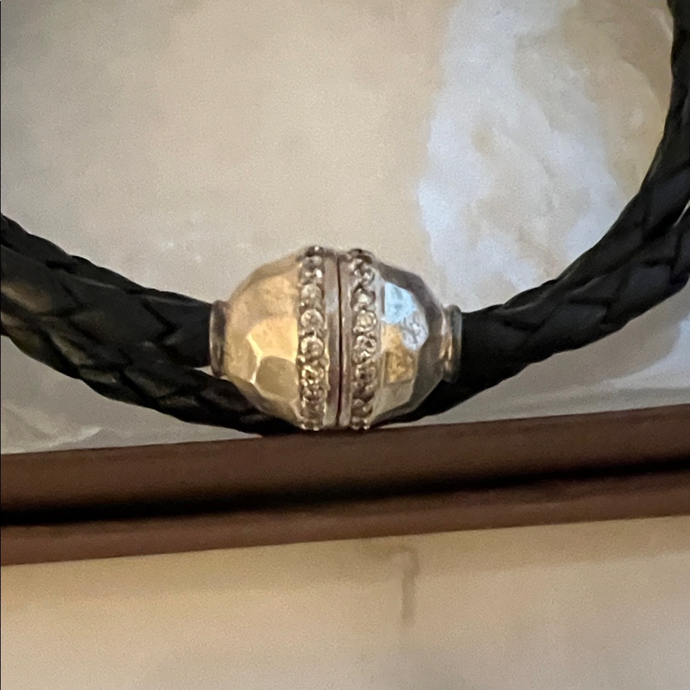 Silpada Black Braided Bracelet with Silver Bead - Picture 2 of 5